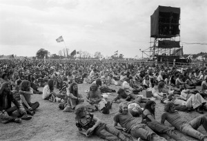 Reading Rock Festival 1976. Neg ref: 2662-1976. Fans. Pic by Barry Bachelor.